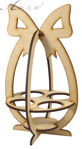 Сувенир "Пасхальная подставка с бантом" на 4 яйца 12 х 19.7 см AS-4216, В-0376