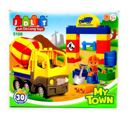 Игрушка Конструктор JDLT для малыша My Town 30 деталей 5106 Игрушка Конструктор JDLT для малыша My Town 30 деталей 5106