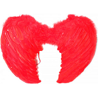 Игрушка Крылья Ангела Красные карнавальные ПЕРО 45 х 33см  03788