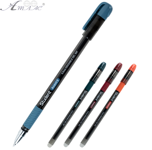 Ручка гелева, пише-стирає, Axent Student чорна  AG1071-01-A
