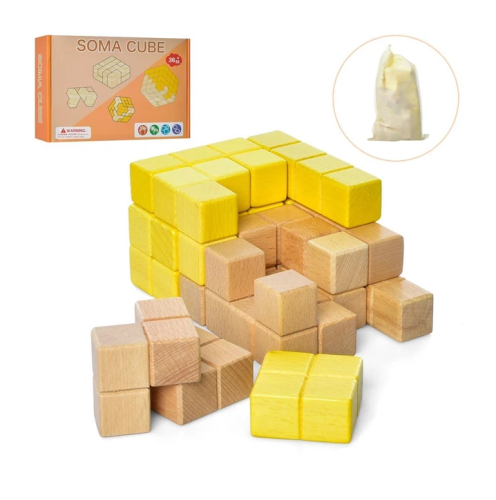 Игрушка Деревянная Логическая головоломка Soma Cube  MD1755
