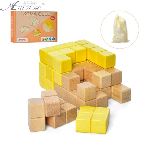 Іграшка Дерев'яна Логічна головоломка Soma Cube  MD1755