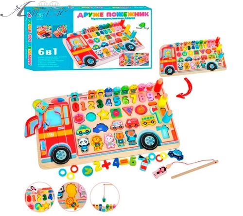Іграшка Дерев'яна Друже Пожежник мульти дошка MD1960