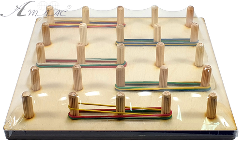 Геоборд або Планшет Математичний 20 х 20 см - 25 дерев`яних стійок + 15 гумок AS-7126 фото 2 Геоборд або Планшет Математичний 20 х 20 см - 25 дерев`яних стійок + 15 гумок AS-7126 фото 2
