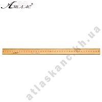 Лінійка Дерев'яна 40 см надрукована, тільки опт від 100 шт AS-0664, К-4059