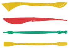 Стеки для пластиліну набір 4 шт 16 см AS-0207, К-3039м