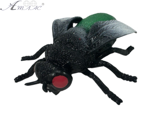 Іграшка силіконова антистрес Муха чорна 6см  06776