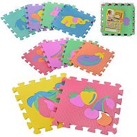 Іграшка Килимок Пазли м'який Овочі 10 шт - 29 х 29см  0376