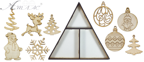 Набір новорічних фігурок в упаковці 9 шт AS-4224, МФ-001 фото 2