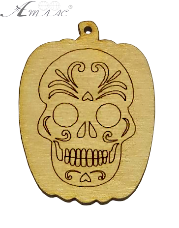Фигурка фанерная - Тыква с черепом винтажным 4 x 5,5 см AS-4624, В-0219 Фигурка фанерная - Тыква с черепом винтажным 4 x 5,5 см AS-4624, В-0219