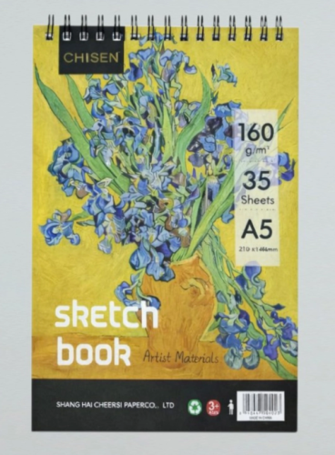 Скетчбук для рисования А5 спираль 35 листов CHIISEN  03742 фото 2