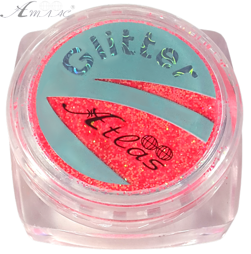 Блестки (Глиттер) мелкие Флуоресцентные Атлас 2 гр - Персиковый AS-2395