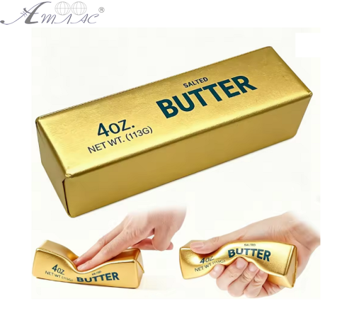 Іграшка Антистрес Сквіш - Масло Butter золото 13 см  17484