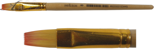 Пензлик нейлон Плоский № 8 JO *2344 Пензлик нейлон Плоский № 8 JO *2344