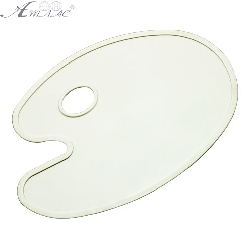 Палитра овальная №6 Белая без лунок 295 х 215 мм AS-0278