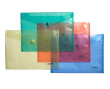 Папка на кнопці В5 4Office 18 х 26 см колір мікс  4-205