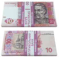 Іграшка гроші Сувенірні пачка   10 грн приблизно 80 шт у пачці 13406