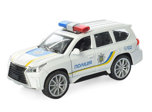 Машинка Автосвіт Поліція типа Lexus  10см металл  1833 фото 2