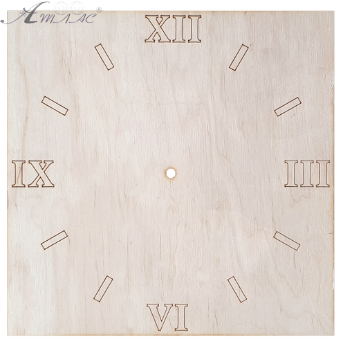 Основа для годинника з фанери 4 мм № 5 Квадрат з римськими цифрами 30 x 30 см AS-4554, В-0165 Основа для годинника з фанери 4 мм № 5 Квадрат з римськими цифрами 30 x 30 см AS-4554, В-0165