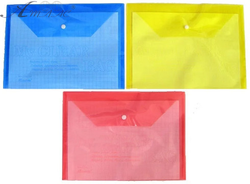 Папка на кнопке А4 цветная Мy clear 220351 1/12 Папка на кнопке А4 цветная Мy clear 220351 1/12