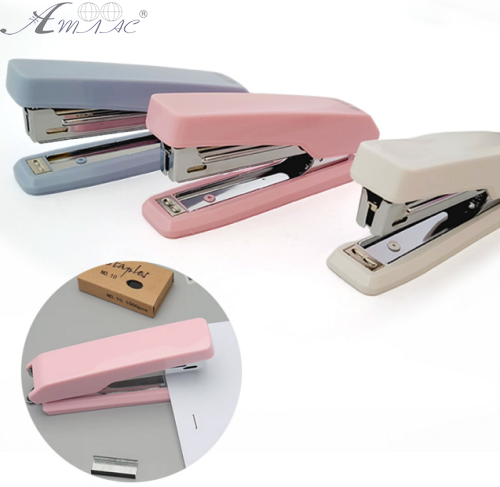 Степлер № 10 пробивает 12 листов микс цветов Jiliang  00487