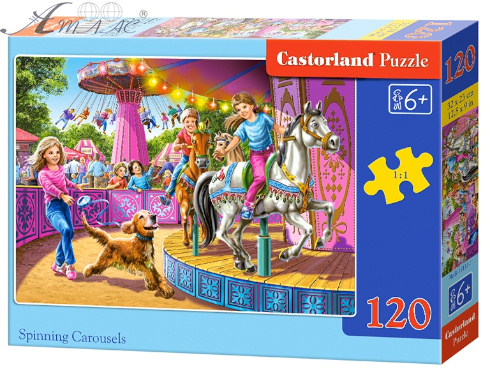Іграшка Пазли 120 Castorland 32 х 23 см Крутуючі каруселі  В-13135