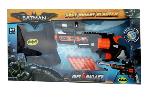 Игрушка Бластер Batman Soft Bullet Blaster с поролоновыми пулями и маской  SB439