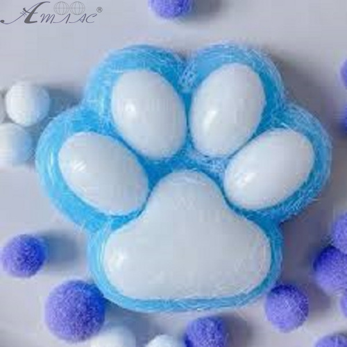 Іграшка антистрес Сквіш - таба Лапка блакитна 6 см 08771