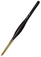 Кисть синтетическая круглая Conda Deep Red № 3 коричневая, с объемной ручкой А10171