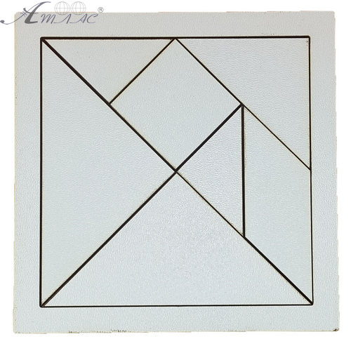 Танграм из МДФ белый с 1 стороны 12 х 12 см AS-7113 Танграм из МДФ белый с 1 стороны 12 х 12 см AS-7113