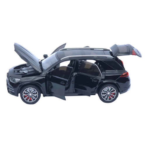 Машинка Автоэксперт Mercedes-Benz GLE V167 черная 20см двери свет звук  9775-15 фото 2