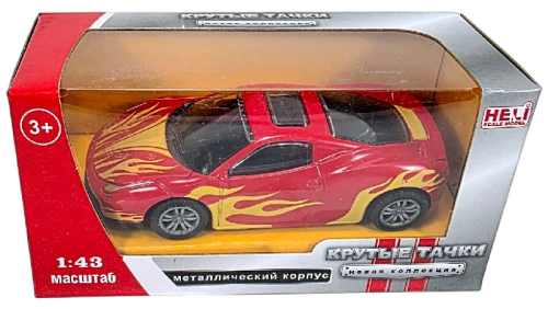 Машинка Крутые Тачки метал 10см красная  43039-3
