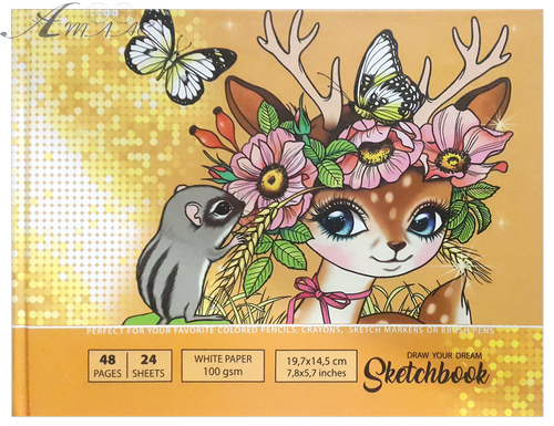 Альбом для малювання А5 Bourgeois 24 аркуші, 21576, БК209/27 Альбом для малювання А5 Bourgeois 24 аркуші, 21576, БК209/27