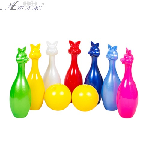Іграшка пластикові кеглі Зайці з кулями Бамсик 024