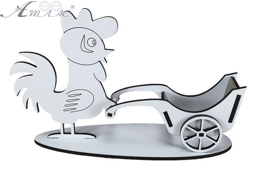 Сувенир "Пасхальная подставка Курочка с тачкой" на 1 яйцо 18.8 х 11.8 см AS-6212, М-2058