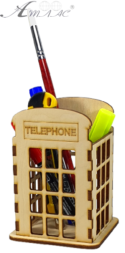 Підставка для ручок Телефонна будка 9*10*13см  AS-4296 фото 2