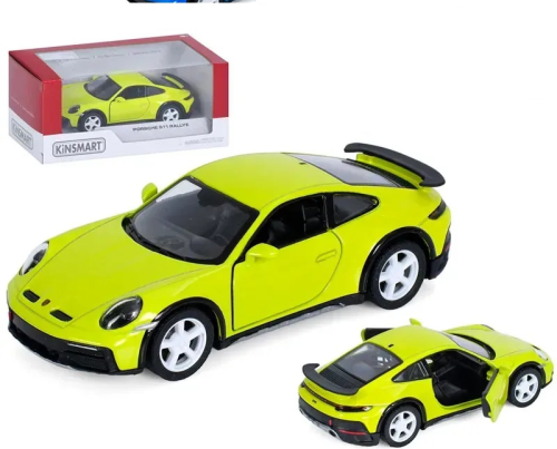 Машинка Kinsmart Porsche 911 Rally Лимонная  KT5467W