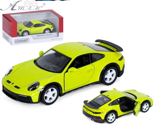 Машинка Kinsmart Porsche 911 Rally Лимонна  KT5467W