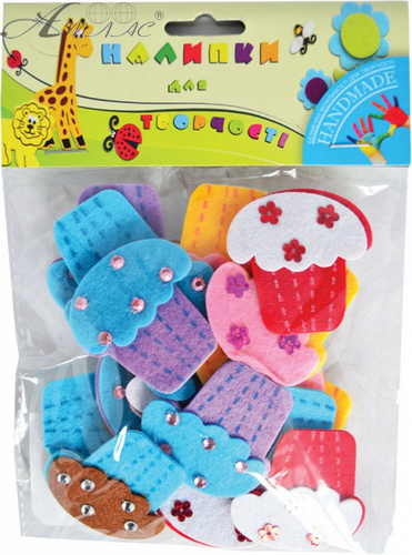 Наклейки 1 Вересня Пирожное, войлок со стразами 20 шт 950576 Наклейки 1 Вересня Пирожное, войлок со стразами 20 шт 950576