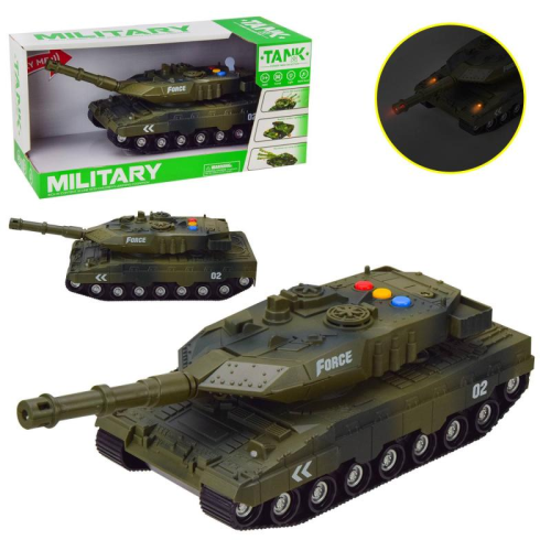 Игрушка Танк инерционный свет звук 30см в коробке  WH1225B-1