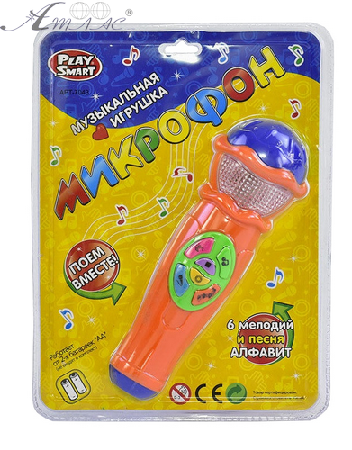 Іграшка Мікрофон з музикою та світлом у блістері Play Smart  7043