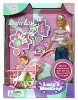 Кукла с ребенком в коляске 30 см 20958