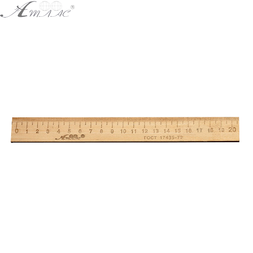 Лінійка Дерев'яна 20 см надрукована, тільки опт від 100 шт AS-0661, К-4056 фото 2