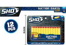 Игрушка Пульки мягкие на присосках 12 шт 72мм  96К-12-12А