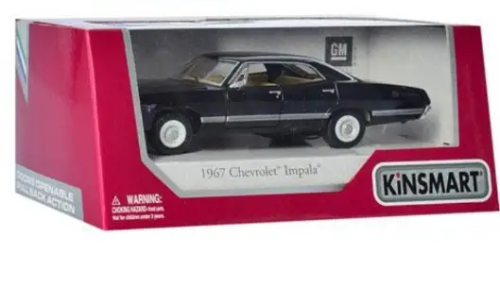 Машинка Kinsmart Chevrolet Impala 1967г Черная  KT5418W фото 2