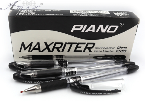 Ручка кулькова Piano PT-335 Maxriter - PT 0,6 мм чорна  07402