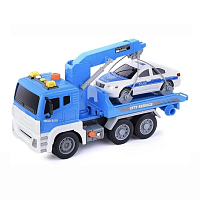 Іграшка Машинка Евакуатор + Поліція інерційна світло та звук 31 см  WY831B