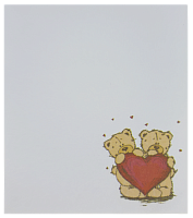 Папір з липким шаром, стікер "Ведмедики з серцем" 30 аркушів AS-0523, Р-0119