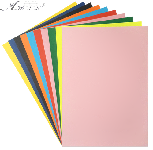 Картон кольоровий з двох сторін Атлас № 3 яскравий 10 аркушів AS-0550