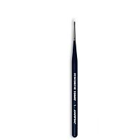 Кисть синтетическая плоская Synt.Toray № 1 черная, толстая ручка 17 см 1212